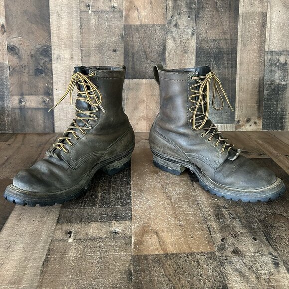 Whites Vintage Handmade Logger Packer Plain Toe Work Boots Mens 12.5 D - Picture 12 of 12